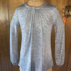 Shimmery Gray Modest Top Long SleevesW/elastic